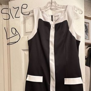 Newish black and white tailored like dress for office or luncheon